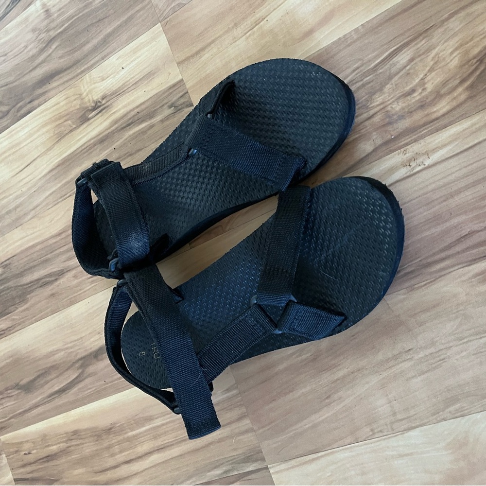 Black Strappy Sport Sandals